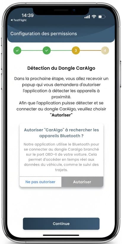Recherche des appareils Bluetooth